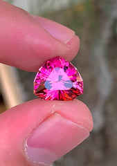 Hot Pink Tourmaline Gemstone for Jewelry Making, Brilliance Shape Natural Tourmaline - 6.30 carats