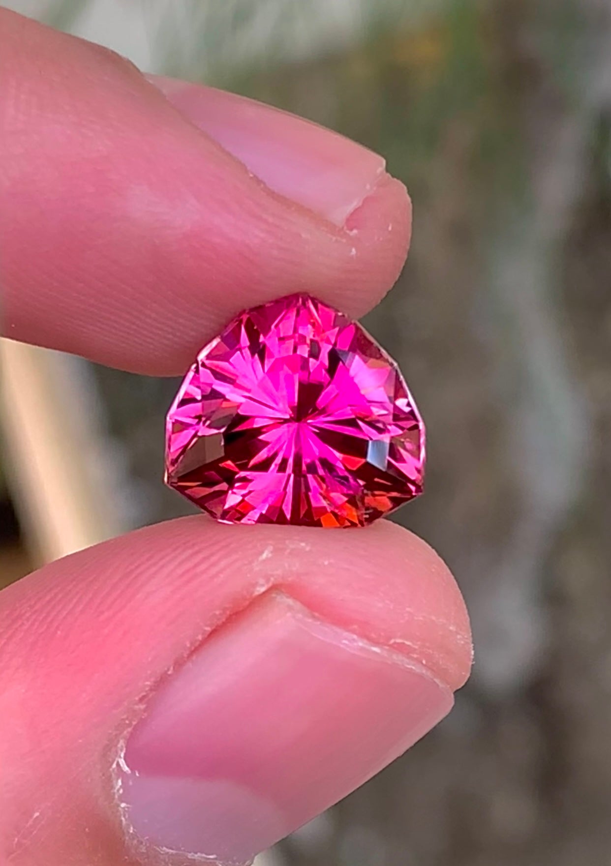 Hot Pink Tourmaline Gemstone for Jewelry Making, Brilliance Shape Natural Tourmaline - 6.30 carats