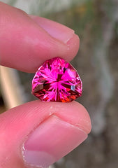 Hot Pink Tourmaline Gemstone for Jewelry Making, Brilliance Shape Natural Tourmaline - 6.30 carats