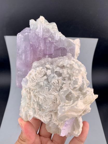 Pink Kunzite Crystal with Cleavelandite Albite And Quartz From Afghanistan - 606 Grams
