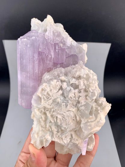 Pink Kunzite Crystal with Cleavelandite Albite And Quartz From Afghanistan - 606 Grams