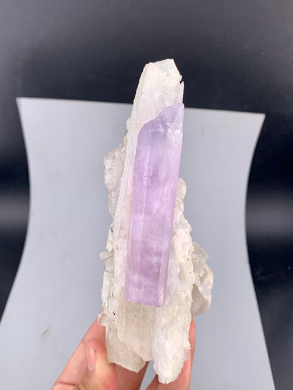 Pink Kunzite Crystal with Cleavelandite Albite And Quartz From Afghanistan - 606 Grams