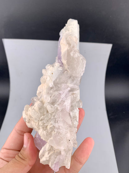 Pink Kunzite Crystal with Cleavelandite Albite And Quartz From Afghanistan - 606 Grams