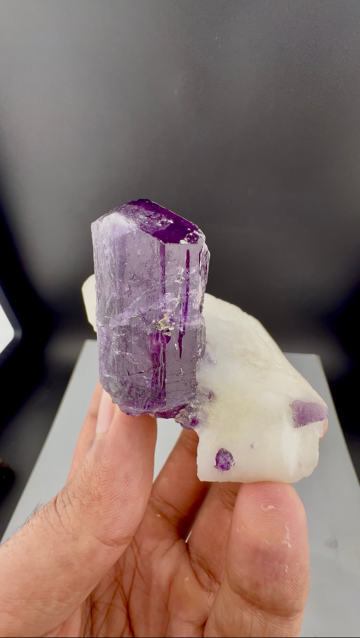 Purple Scapolite Crystal On Matrix from Afghanistan - 101 Grams