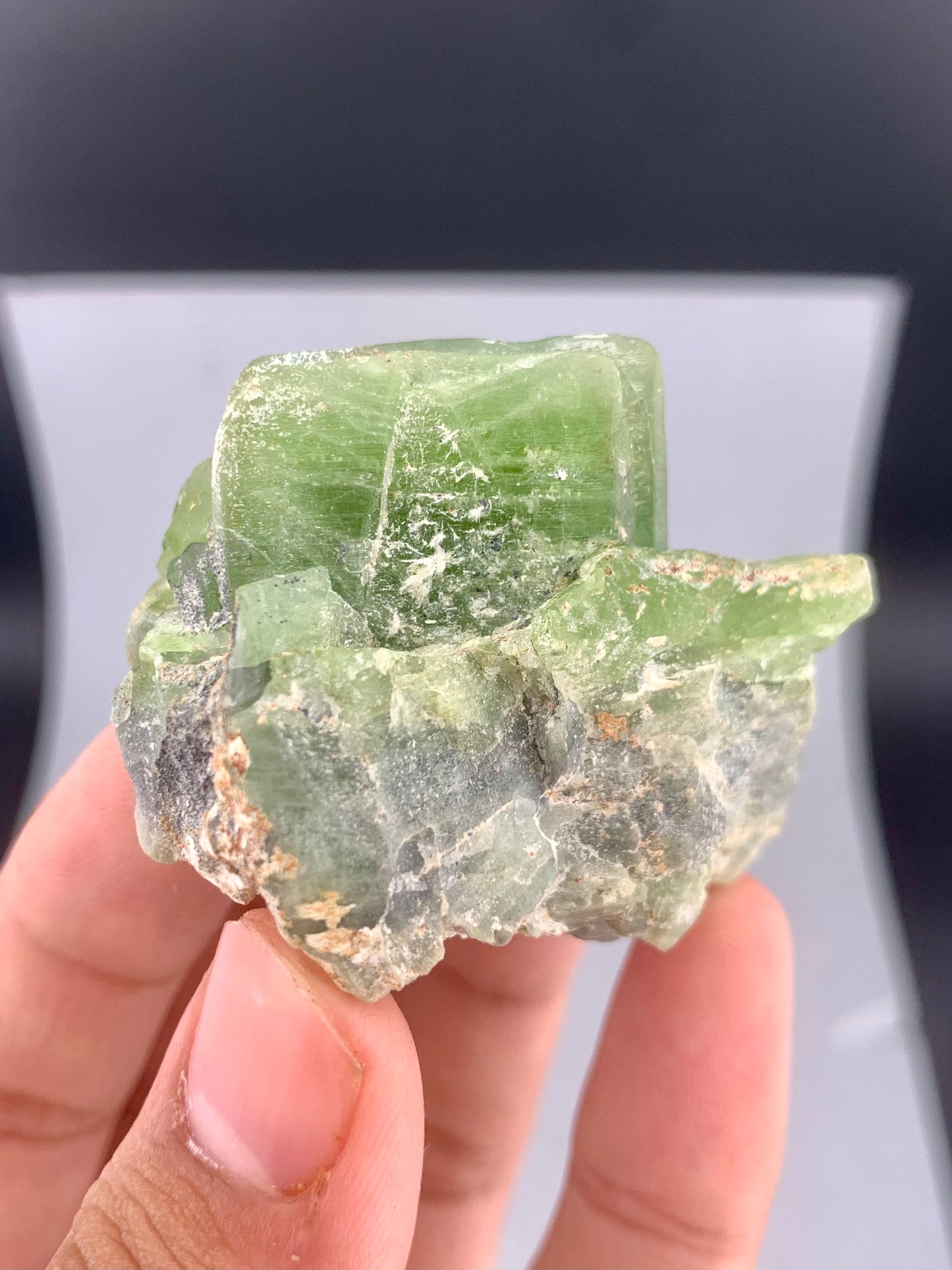 Green Olivine Peridot Specimen from Supat - 80 Grams