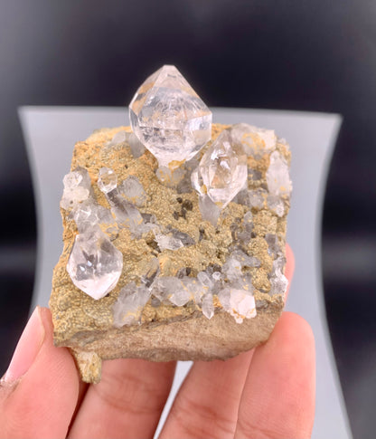 Diamond Quartz Crystals on Matrix from Baluchistan Pakistan - 124 grams