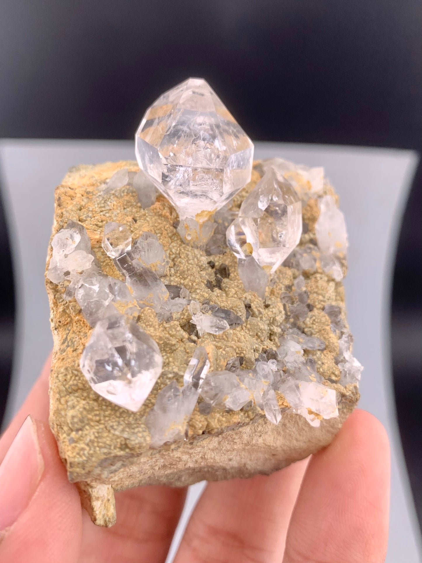 Diamond Quartz Crystals on Matrix from Baluchistan Pakistan - 124 grams