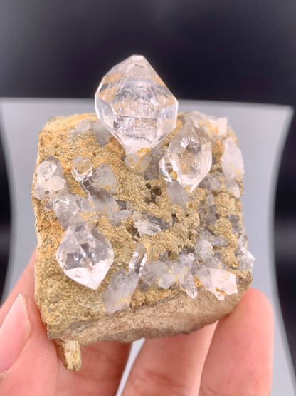 Diamond Quartz Crystals on Matrix from Baluchistan Pakistan - 124 grams