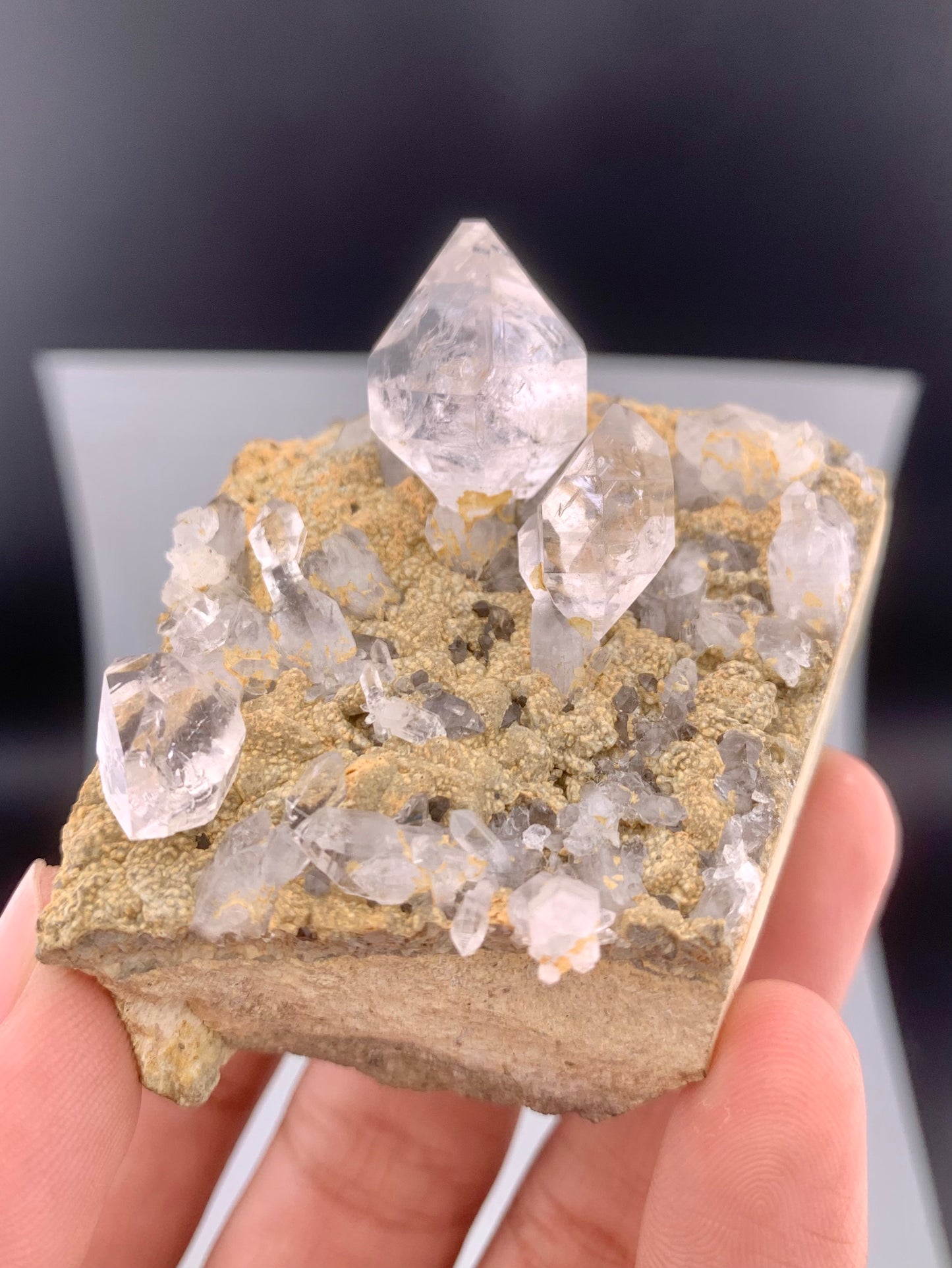 Diamond Quartz Crystals on Matrix from Baluchistan Pakistan - 124 grams