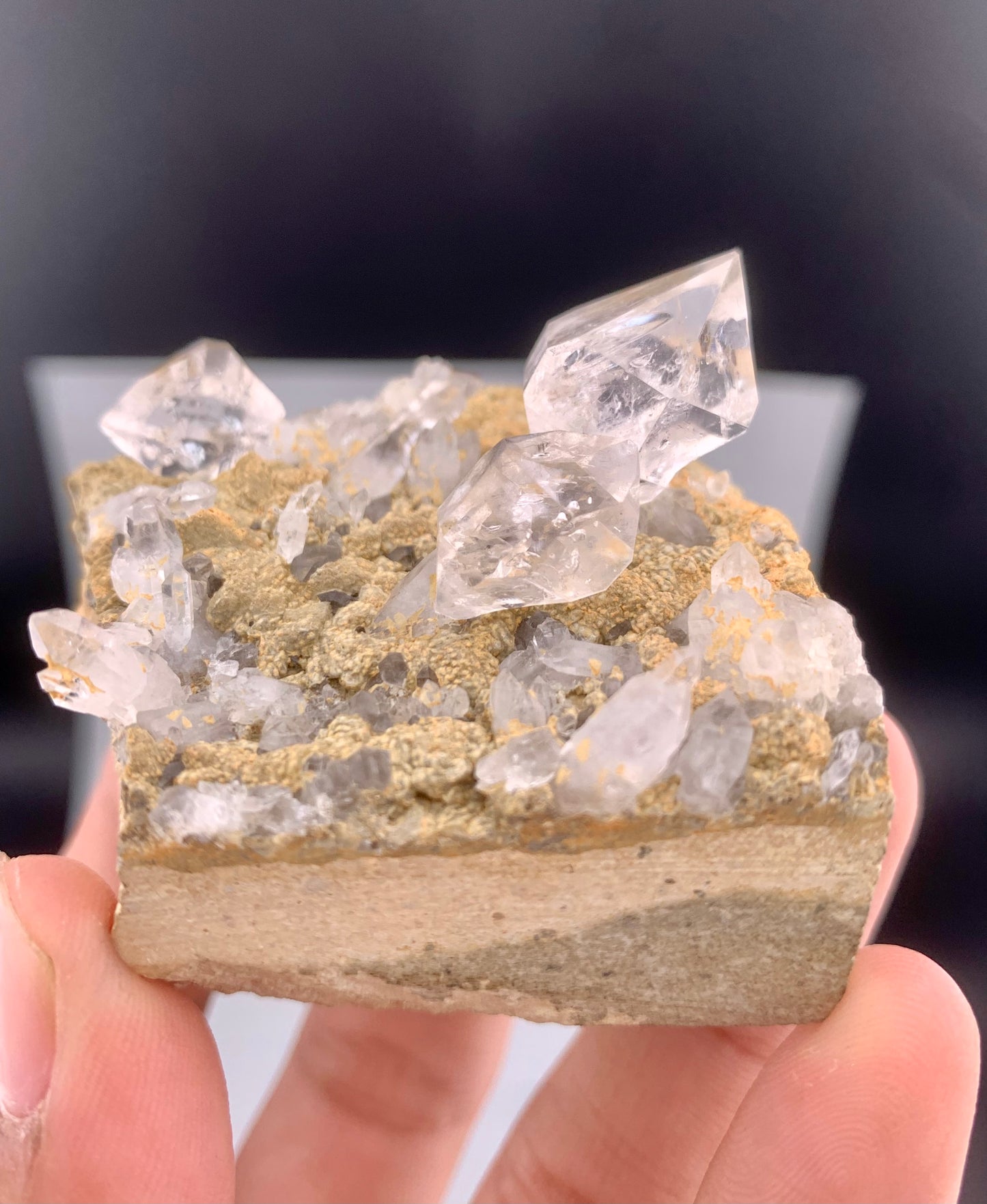 Diamond Quartz Crystals on Matrix from Baluchistan Pakistan - 124 grams