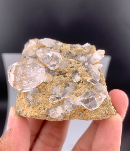Diamond Quartz Crystals on Matrix from Baluchistan Pakistan - 124 grams