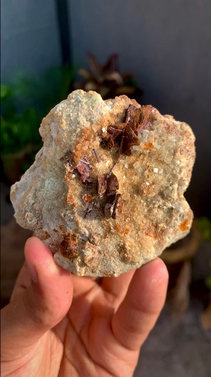Rare Sagenite Rutile With Siderite on Matrix from Skardu Pakistan - 147 gram