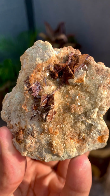 Rare Sagenite Rutile With Siderite on Matrix from Skardu Pakistan - 147 gram