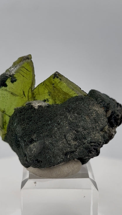 Green Sphene Crystal on Matrix from Skardu Pakistan - 26.8 grams