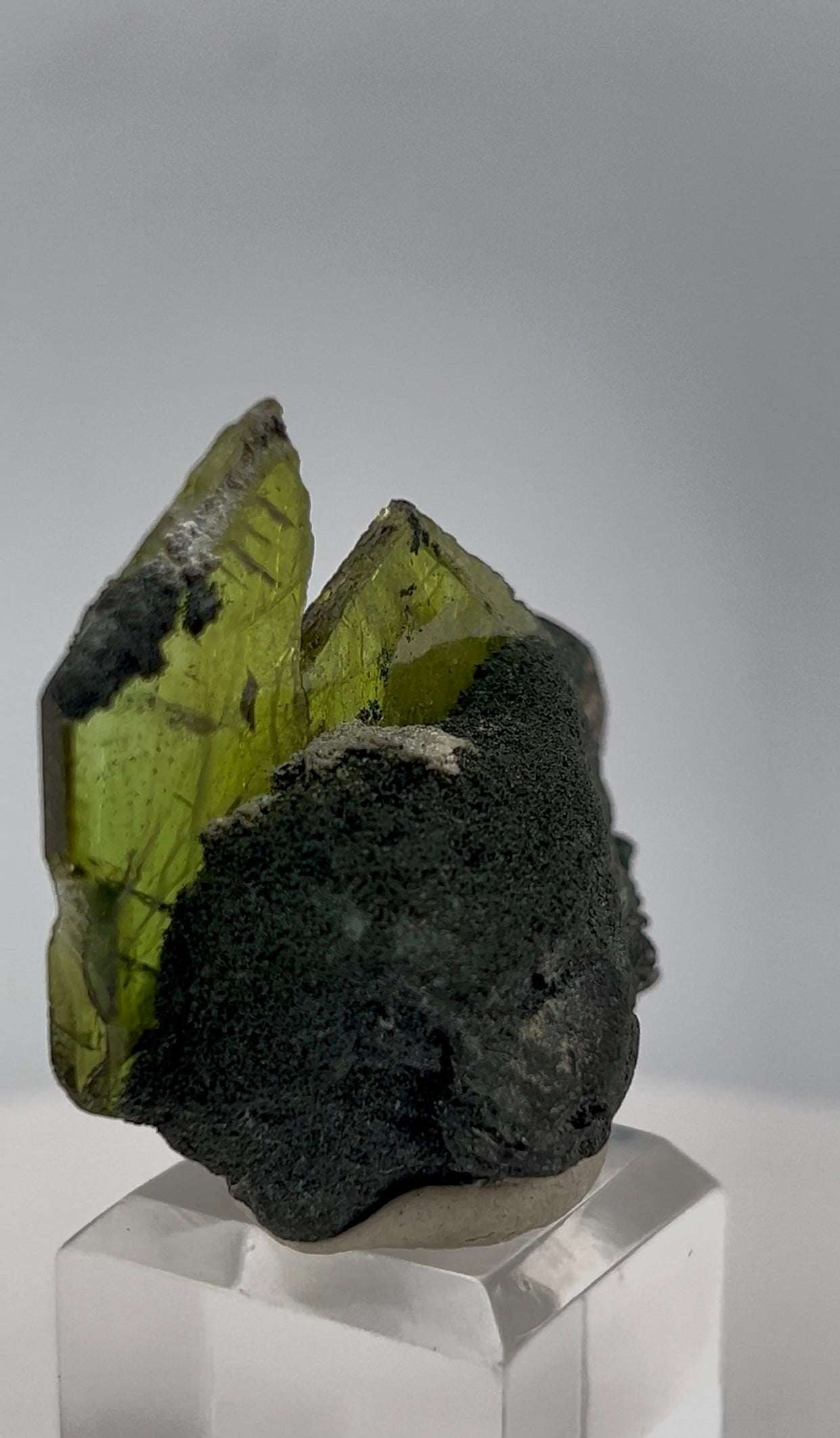 Green Sphene Crystal on Matrix from Skardu Pakistan - 26.8 grams