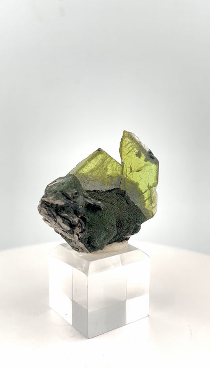 Green Sphene Crystal on Matrix from Skardu Pakistan - 26.8 grams