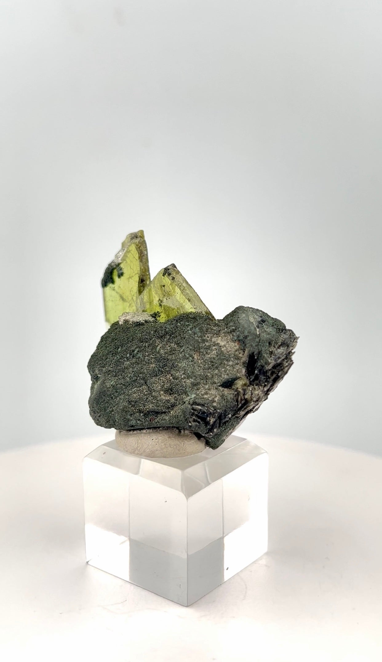 Green Sphene Crystal on Matrix from Skardu Pakistan - 26.8 grams