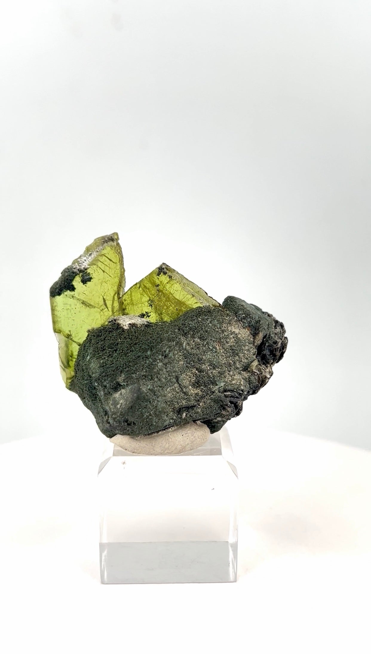 Green Sphene Crystal on Matrix from Skardu Pakistan - 26.8 grams