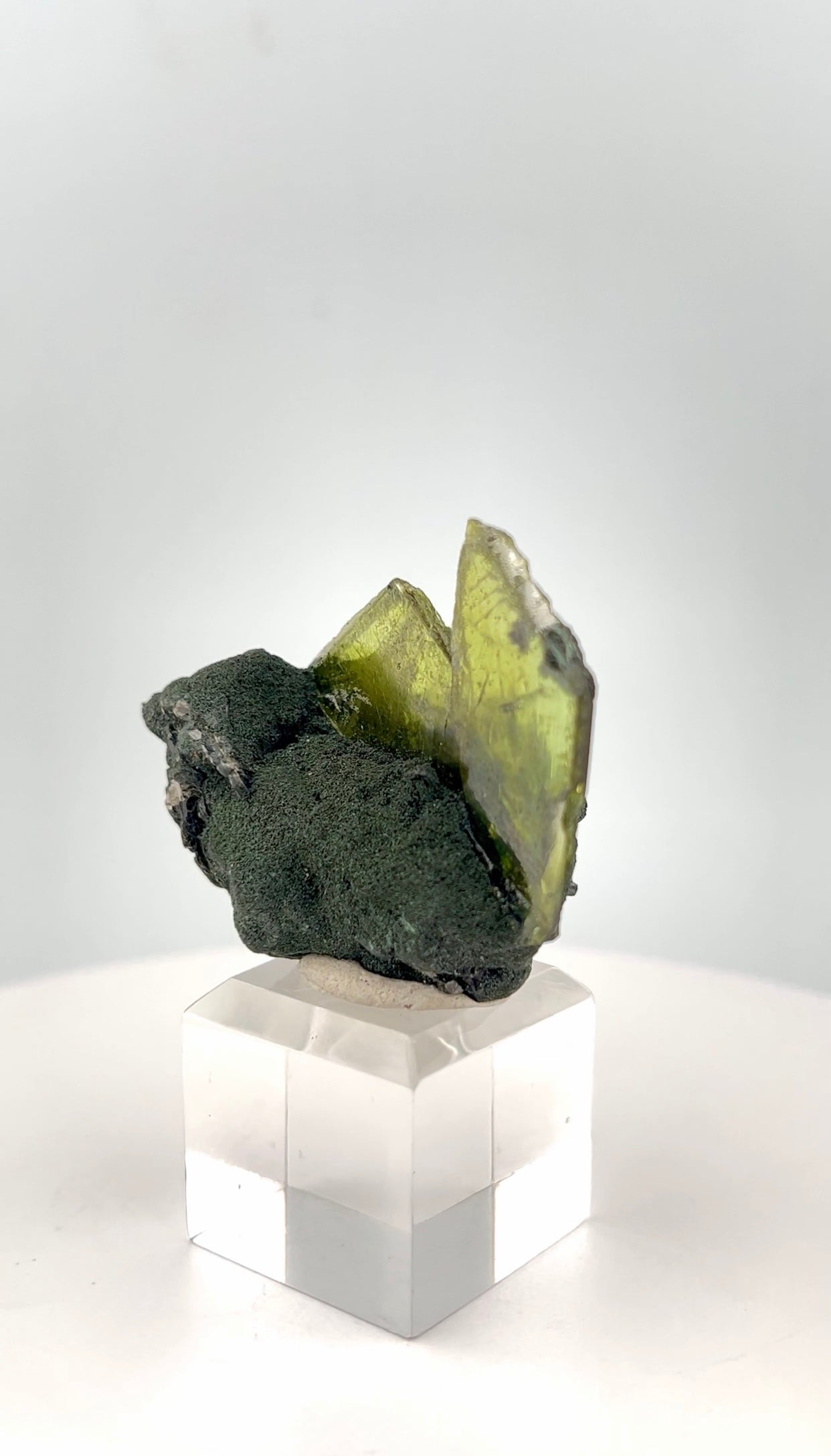 Green Sphene Crystal on Matrix from Skardu Pakistan - 26.8 grams