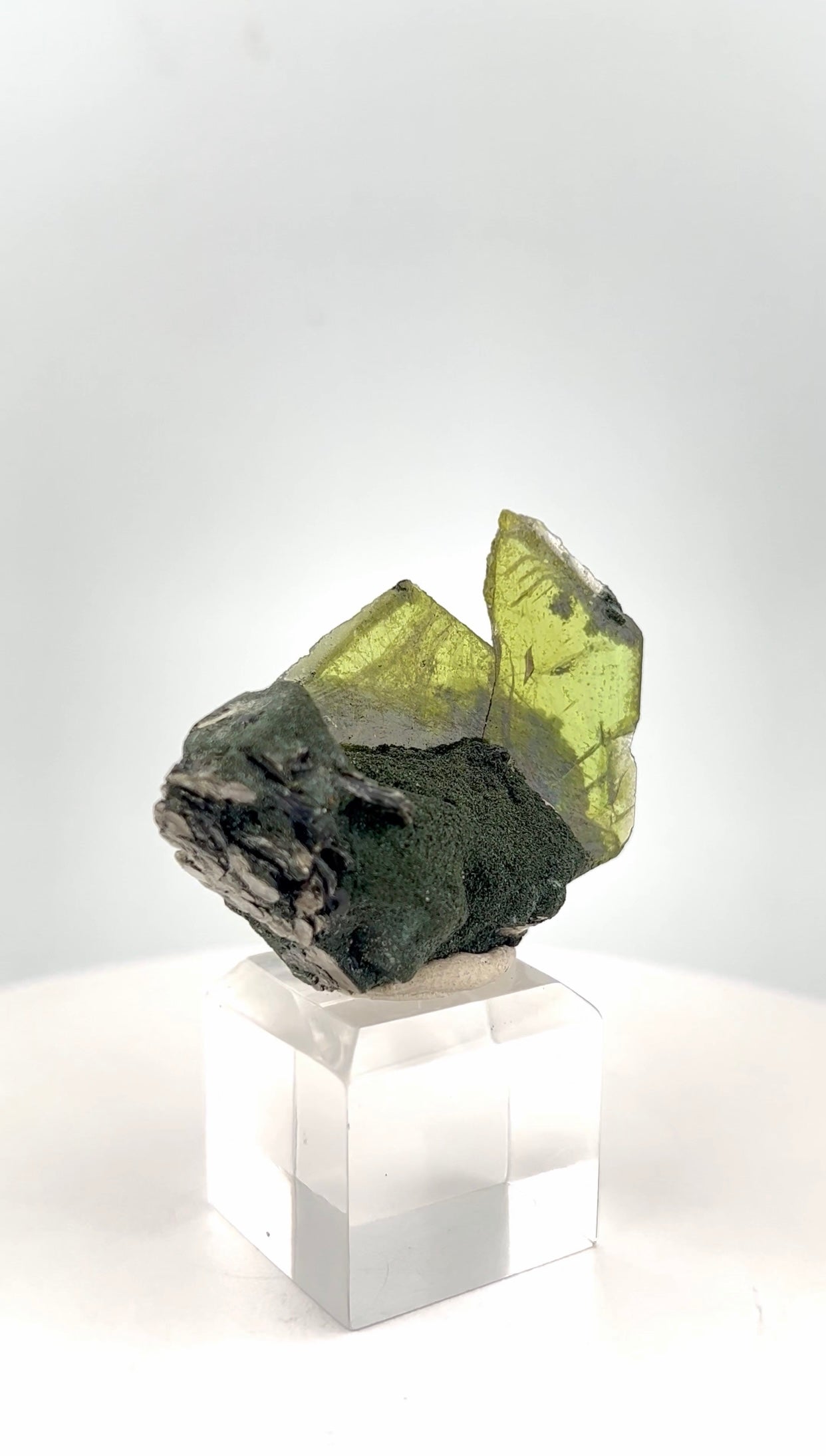 Green Sphene Crystal on Matrix from Skardu Pakistan - 26.8 grams