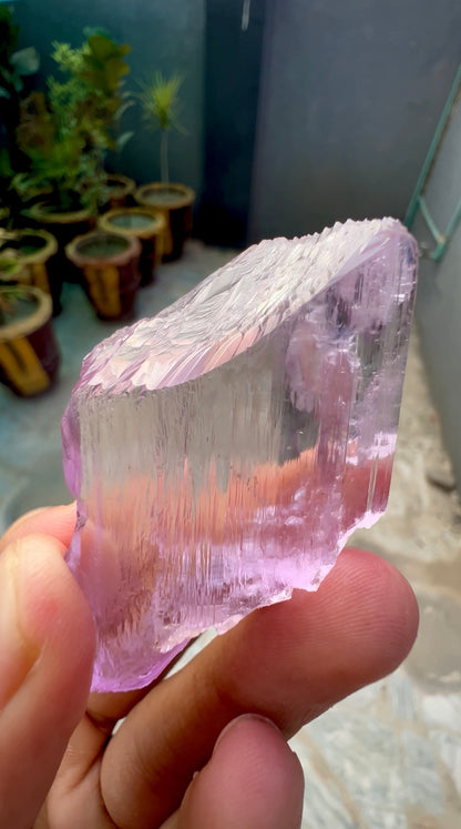 Facet Grade Pink Kunzite Crystal From Afghanistan - 44 Grams