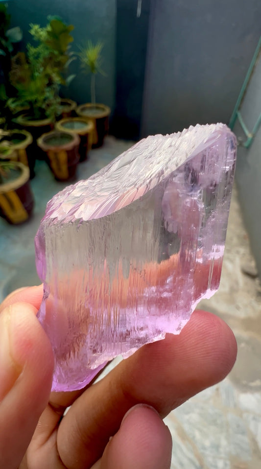 Facet Grade Pink Kunzite Crystal From Afghanistan - 44 Grams