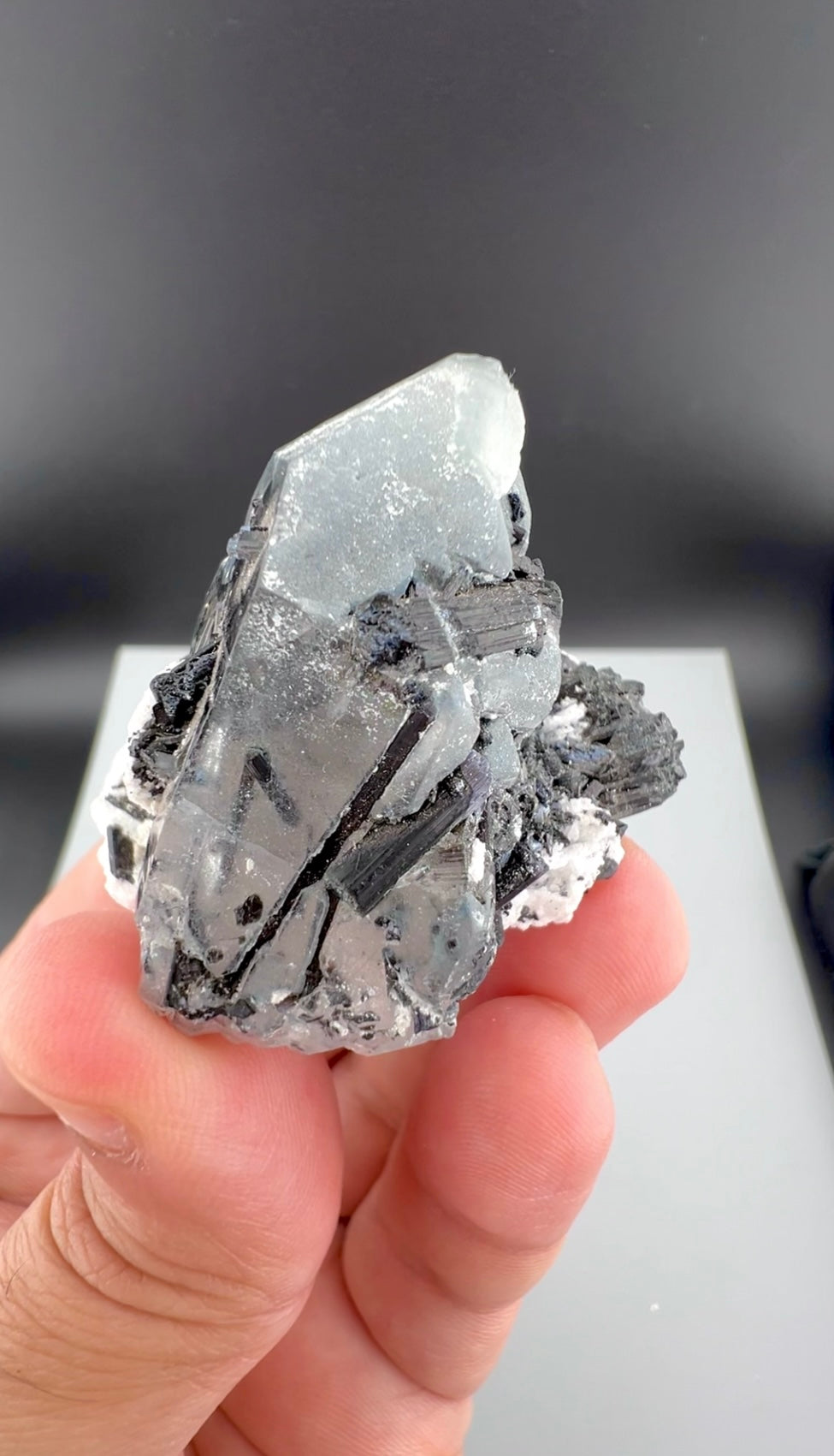 Indicolite Quartz with Schorl Tourmaline And Albite from Afghanistan - 42 gram