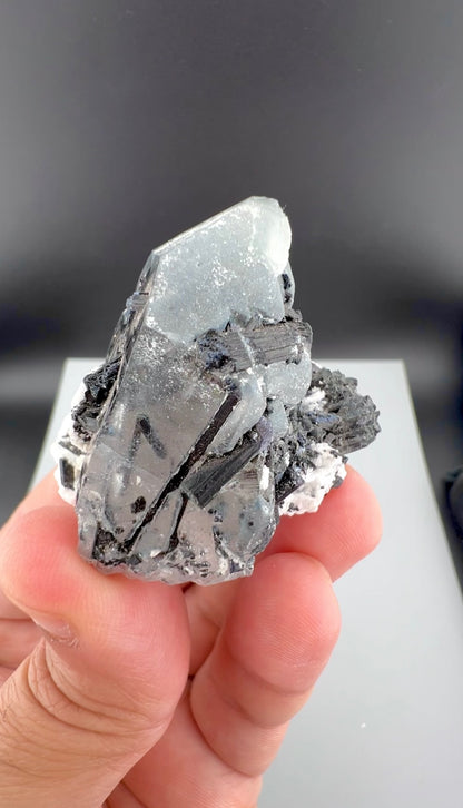 Indicolite Quartz with Schorl Tourmaline And Albite from Afghanistan - 42 gram