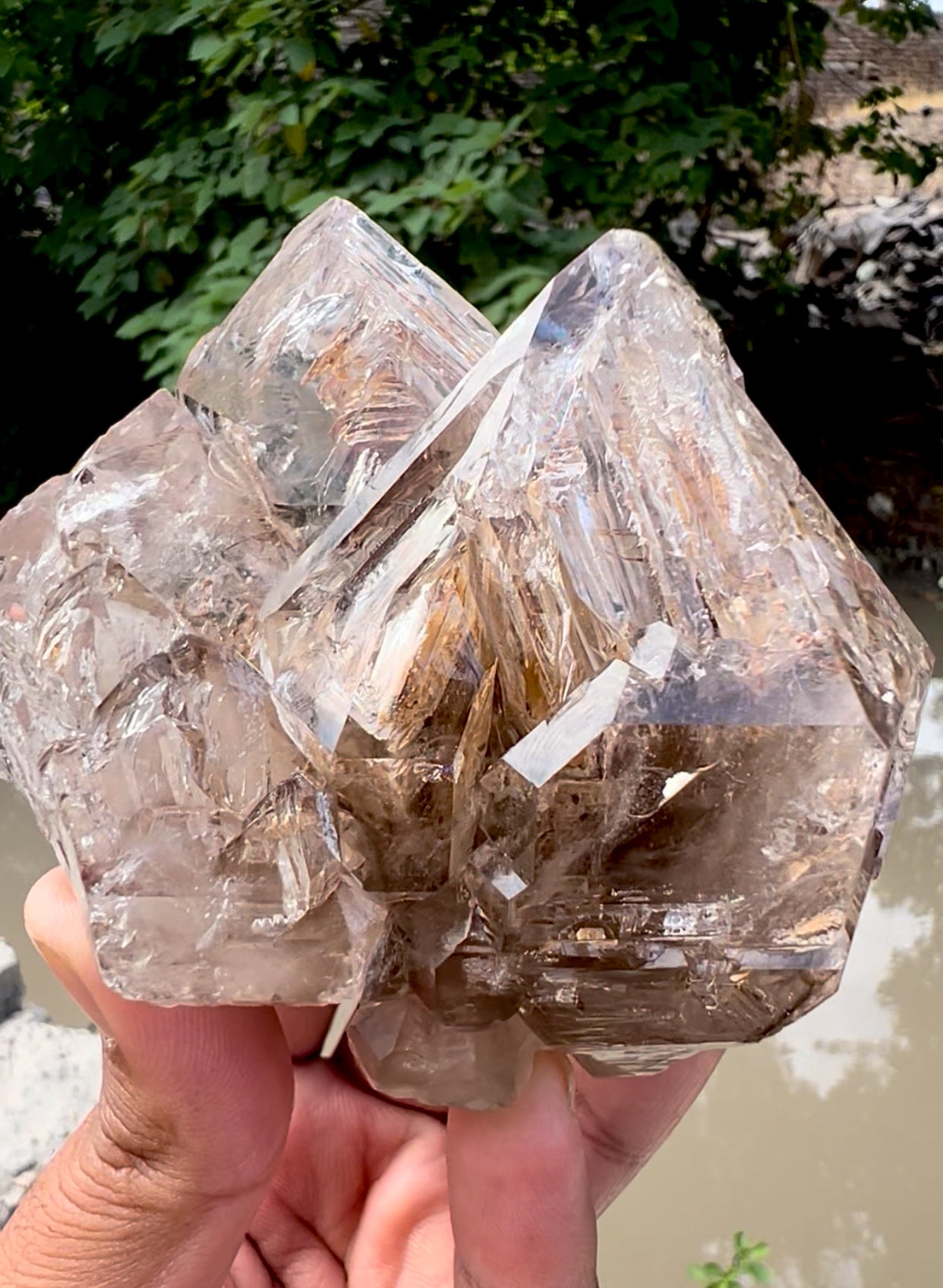 Skeletal Window Quartz with Clay Inclusions from Paprok Afghanistan - 456 grams