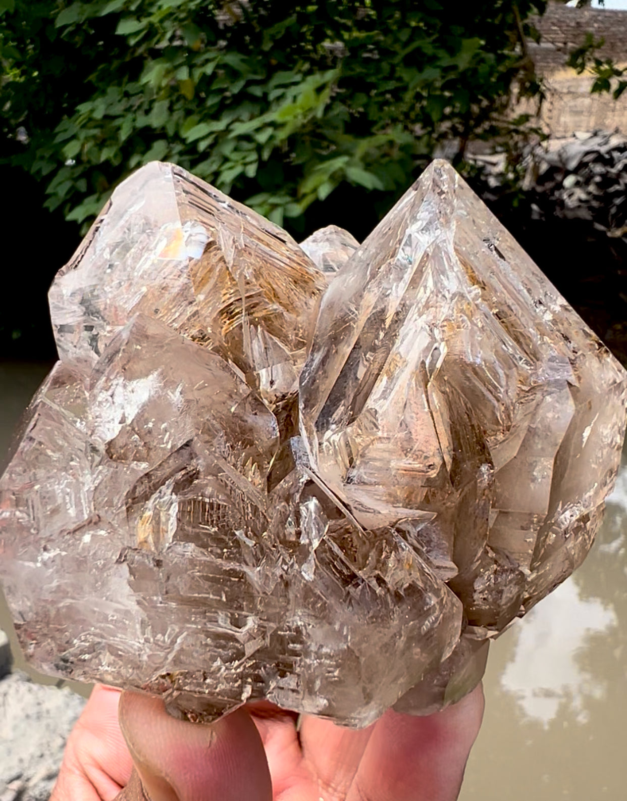 Skeletal Window Quartz with Clay Inclusions from Paprok Afghanistan - 456 grams