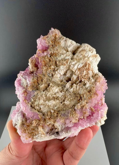 Crystallized Pink Rose Quartz With Childrenite from Afghanistan - 228 Grams