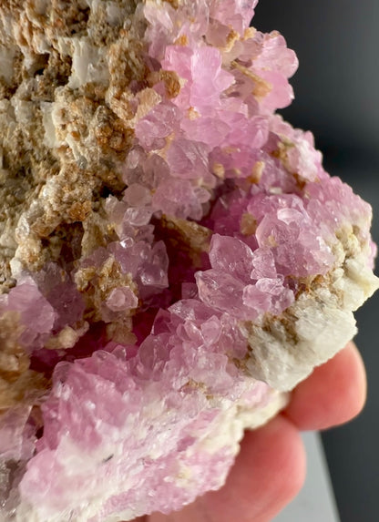 Crystallized Pink Rose Quartz With Childrenite from Afghanistan - 228 Grams