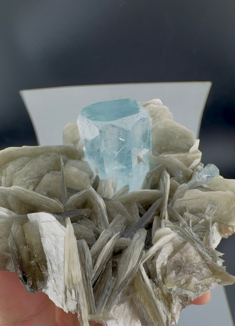 Aquamarine Crystals on Muscovite Mica From Pakistan - 164 Grams
