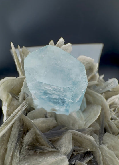 Aquamarine Crystals on Muscovite Mica From Pakistan - 164 Grams