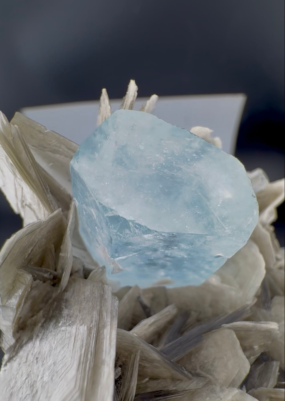 Aquamarine Crystals on Muscovite Mica From Pakistan - 164 Grams