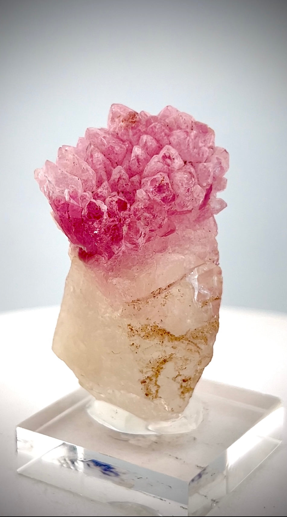 Crystallized Pink Rose Quartz on Matrix from Afghanistan - 36.4 Grams