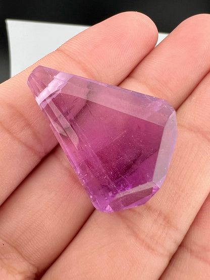 Natural Pink Kunzite Pendant Pair – Polished Gemstone Crystals