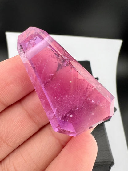 Natural Pink Kunzite Pendant Pair – Polished Gemstone Crystals