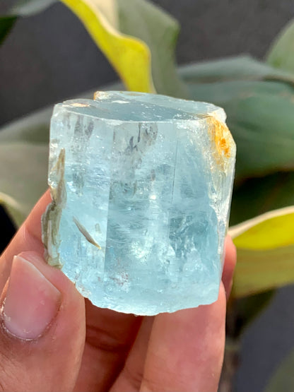 Blue Aquamarine Crystal, With Mica  From Skardu Pakistan- 90 Gram