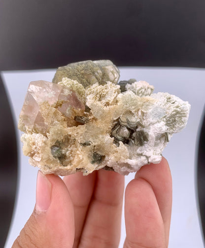 Pink Fluorite Crystal With Mica on Matrix From Pakistan - 101 Grams