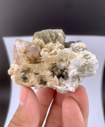 Pink Fluorite Crystal With Mica on Matrix From Pakistan - 101 Grams