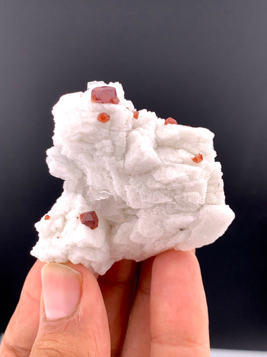 Red Garnet Crystals With Quartz On Matrix From Pakistan - 75 Gram