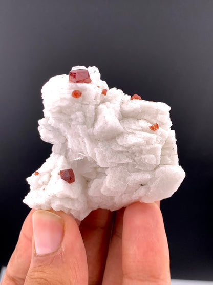 Red Garnet Crystals With Quartz On Matrix From Pakistan - 75 Gram