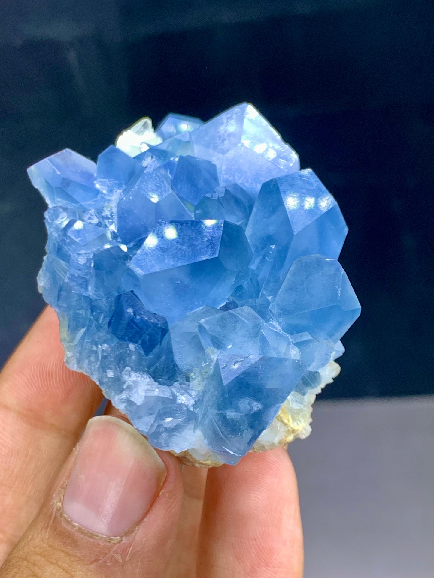 Blue Celestine Crystals From Afghanistan - 194 Gram