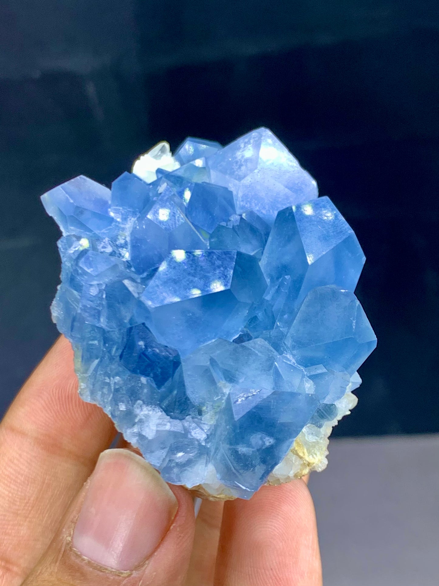 Blue Celestine Crystals From Afghanistan - 194 Gram