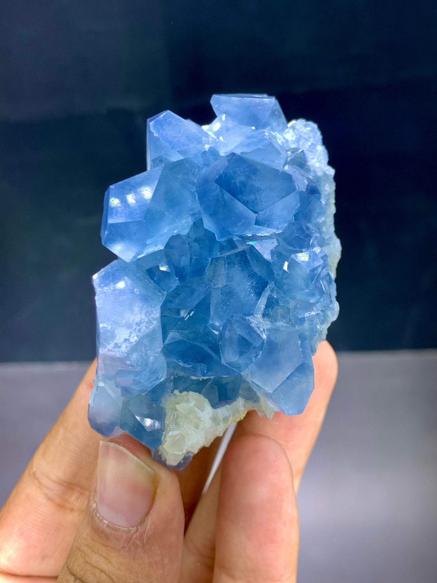 Blue Celestine Crystals From Afghanistan - 194 Gram