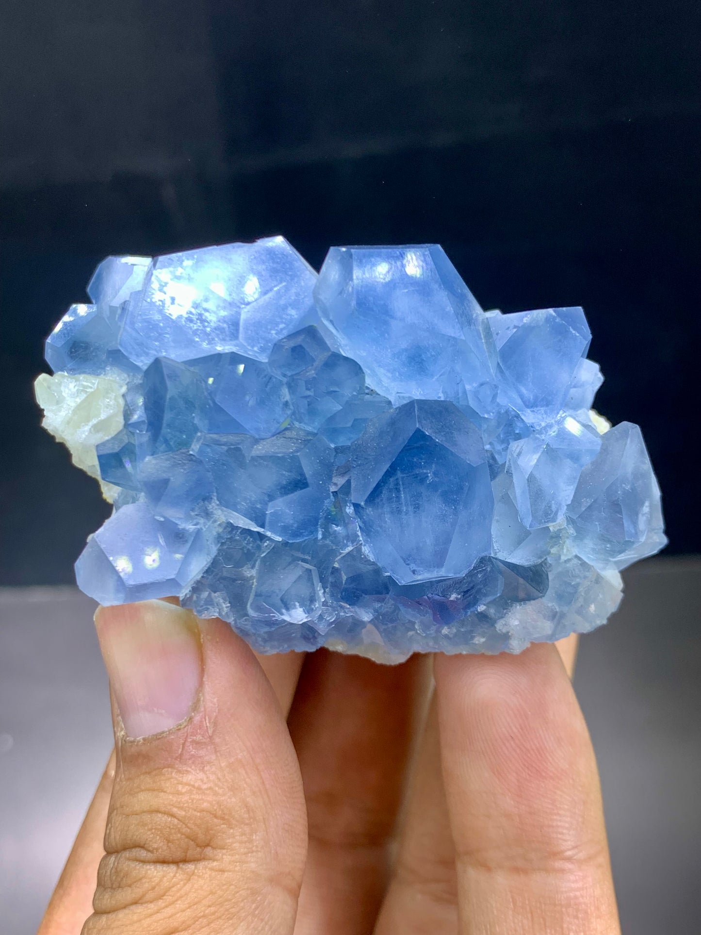 Blue Celestine Crystals From Afghanistan - 194 Gram