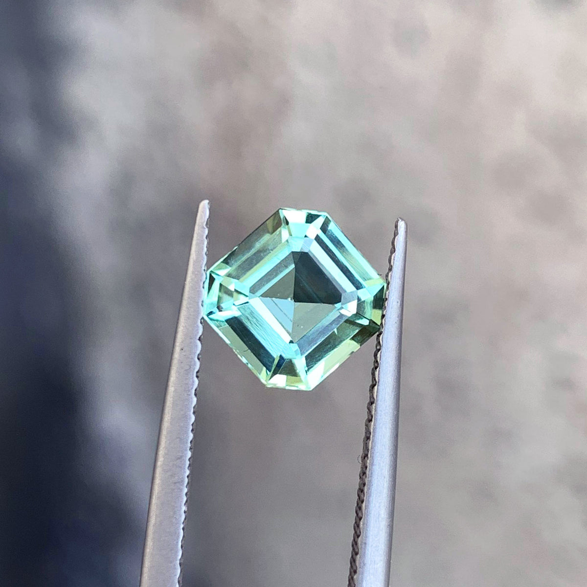 Sea foam tourmaline, step cut facet detail
Natural elbaite tourmaline, full profile view
Flawless sea foam tourmaline, angled display
Tourmaline gemstone for jewelry, color detail
Natural sea foam tourmaline, Asscher cut, front view
Sea foam tourmaline gemstone, 1.90 carat, display angle
Flawless tourmaline from Afghanistan, full view