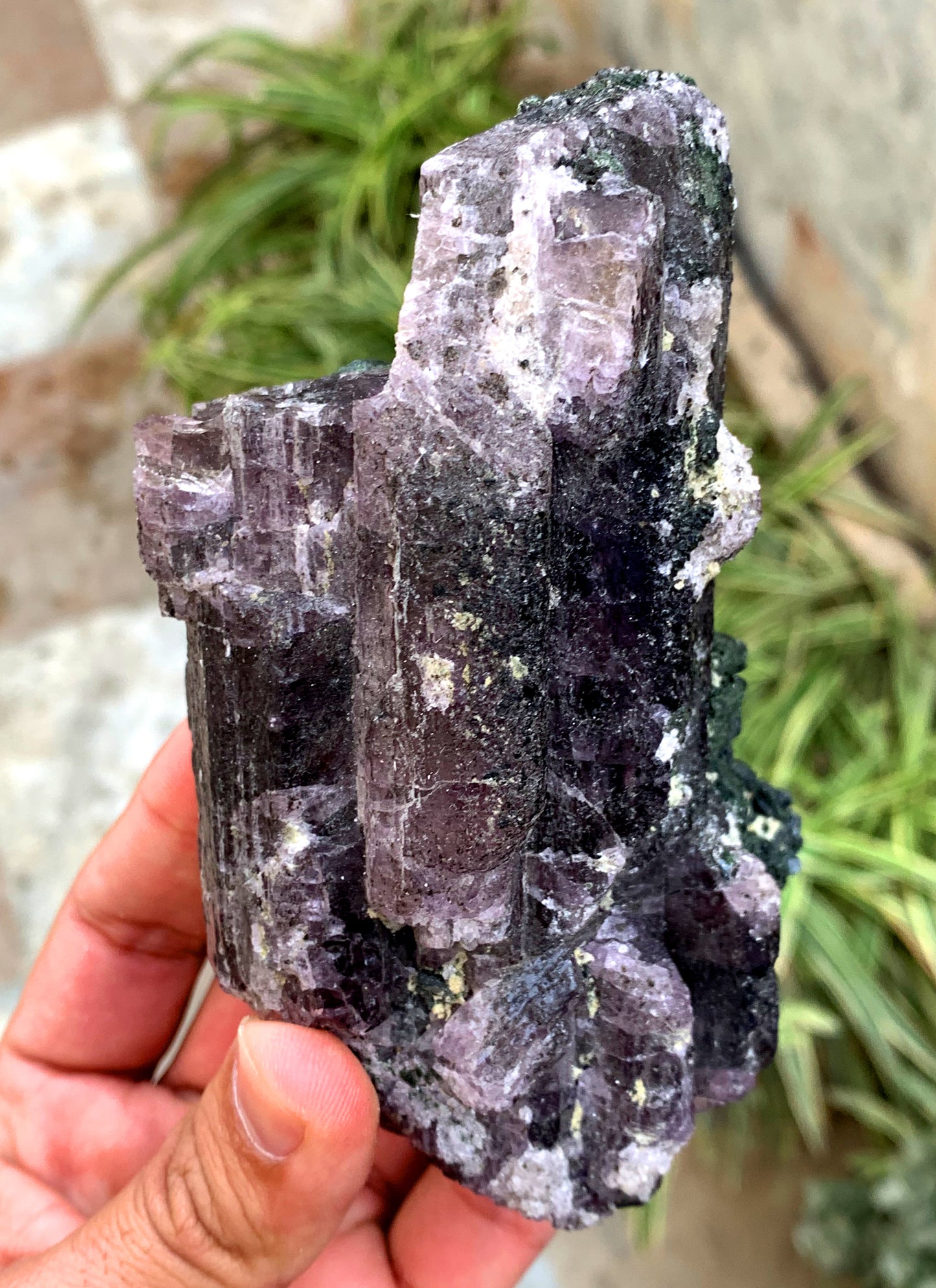Museum quality purple scapolite mineral specimen