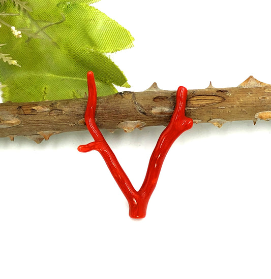 Natural Mediterranean red coral branch tree shape
Corallium rubrum natural branch not dyed 9.95ct